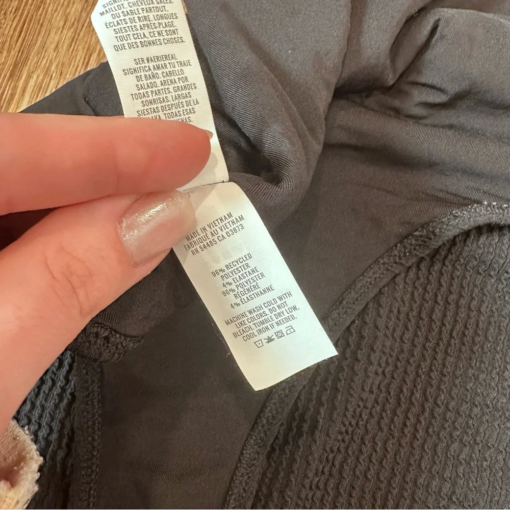 Aerie Crinkle Scoop Full Coverage One Piece Swimsuit
